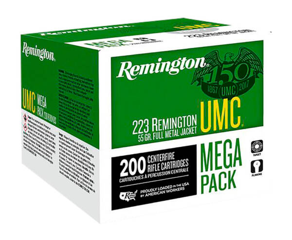 REMINGTON 223 REM 55GR FMJ UMC 200CT