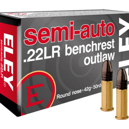 ELEY 22LR 42GR SEMI-AUTO BENCHREST OUTLAW RN 50CT