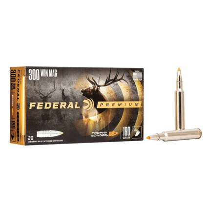 FEDERAL 300 H&H MAG 180GR TROPHY BONDED TIP PREMIUM