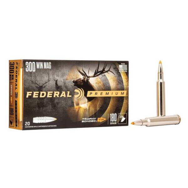 FEDERAL 300 H&H MAG 180GR TROPHY BONDED TIP PREMIUM