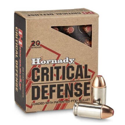 HORNADY 45 AUTO 185GR FTX CRITICAL DEFENSE 90900