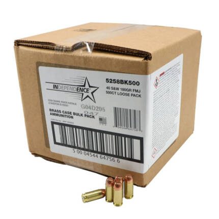 INDEPENDENCE 40 S&W 180GR FMJ 500CT