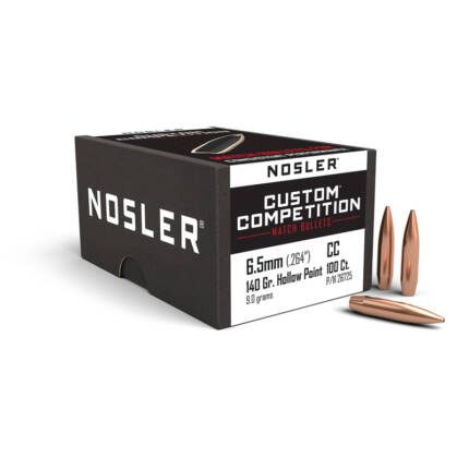 NOSLER 6.5MM 140GR HPBT CUSTOM COMPETITION 100CT 26725