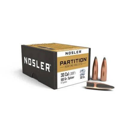 NOSLER 30CAL 180GR SP PARTITION 50CT 16331