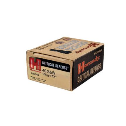 HORNADY 40 S&W 165GR FTX CRITICAL DEFENSE 91340