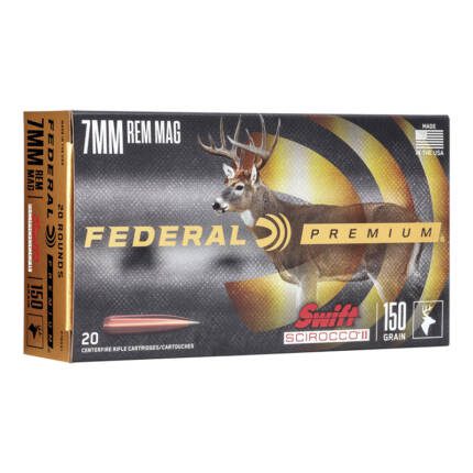 FEDERAL 7MM REM MAG 150GR SWIFT SCIROCCO PREMIUM