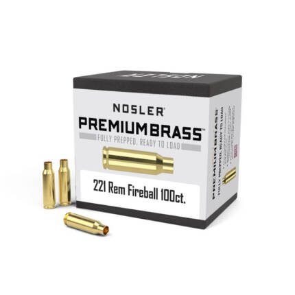 NOSLER 221 REM FIREBALL BRASS 100CT 10078