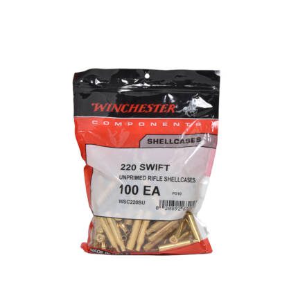WINCHESTER 220 SWIFT BRASS 100CT