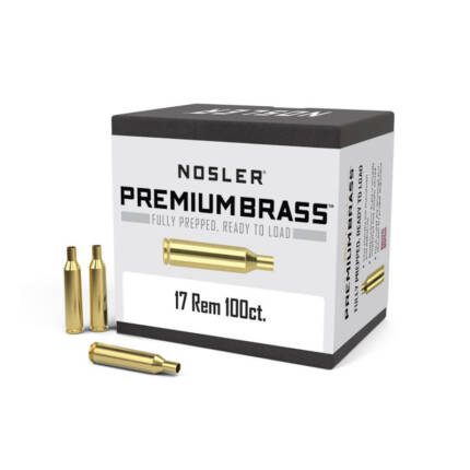 NOSLER 17 REM BRASS 100CT 10128