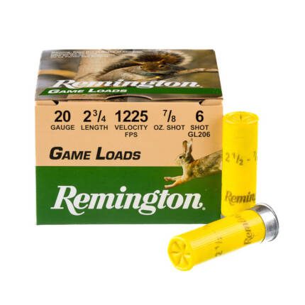 REMINGTON 20GA 2-3/4IN #6 1225FPS 7/8OZ GAME LOAD
