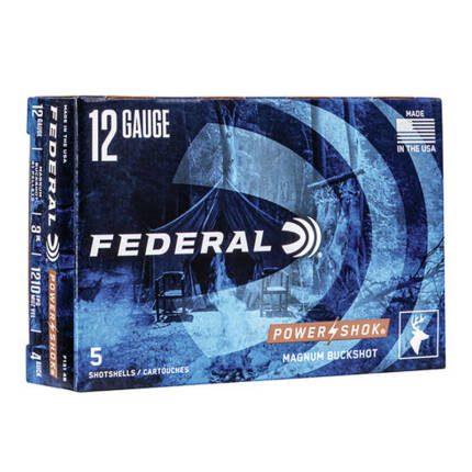 FEDERAL 12GA 3IN 4BUCK 1210FPS POWERSHOK 5RD