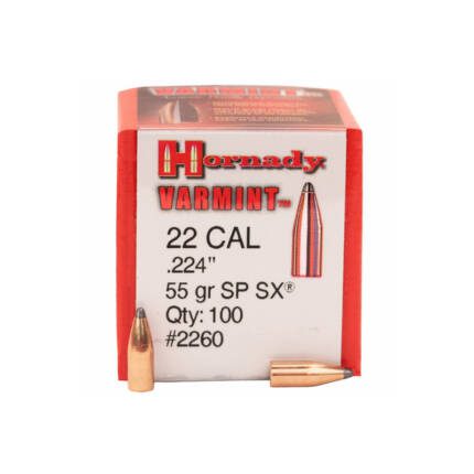 HORNADY 22CAL 55GR SP SX 100CT 2260