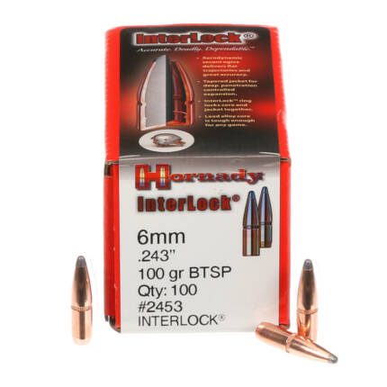 HORNADY 6MM 100GR BTSP INTERLOCK 100CT 2453