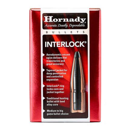 HORNADY 30CAL 180GR RN INTERLOCK 100CT 3075