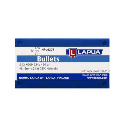 LAPUA 6MM 90GR OEX NATURALIS 50CT NPL6201