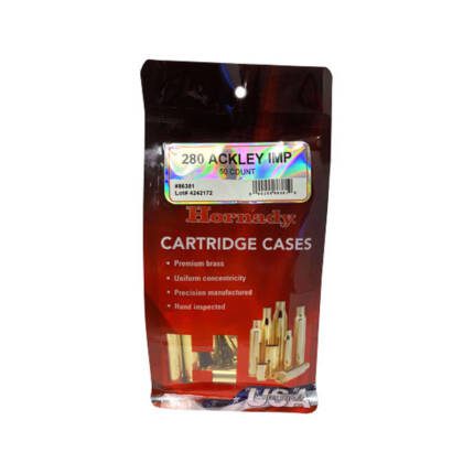 HORNADY 280 ACKLEY IMP BRASS 50CT 86381