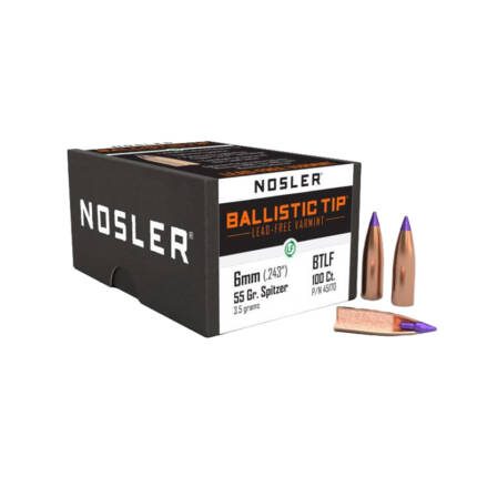 NOSLER 6MM 55GR BTLF 100CT 45170